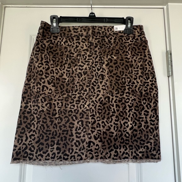 New with Tags! Animal Print Denim Mini Skirt - Picture 2 of 4